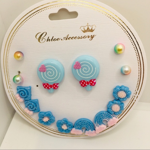 Earrings Rainbow 🌈 LOLLIPOPS! - Picture 3 of 14